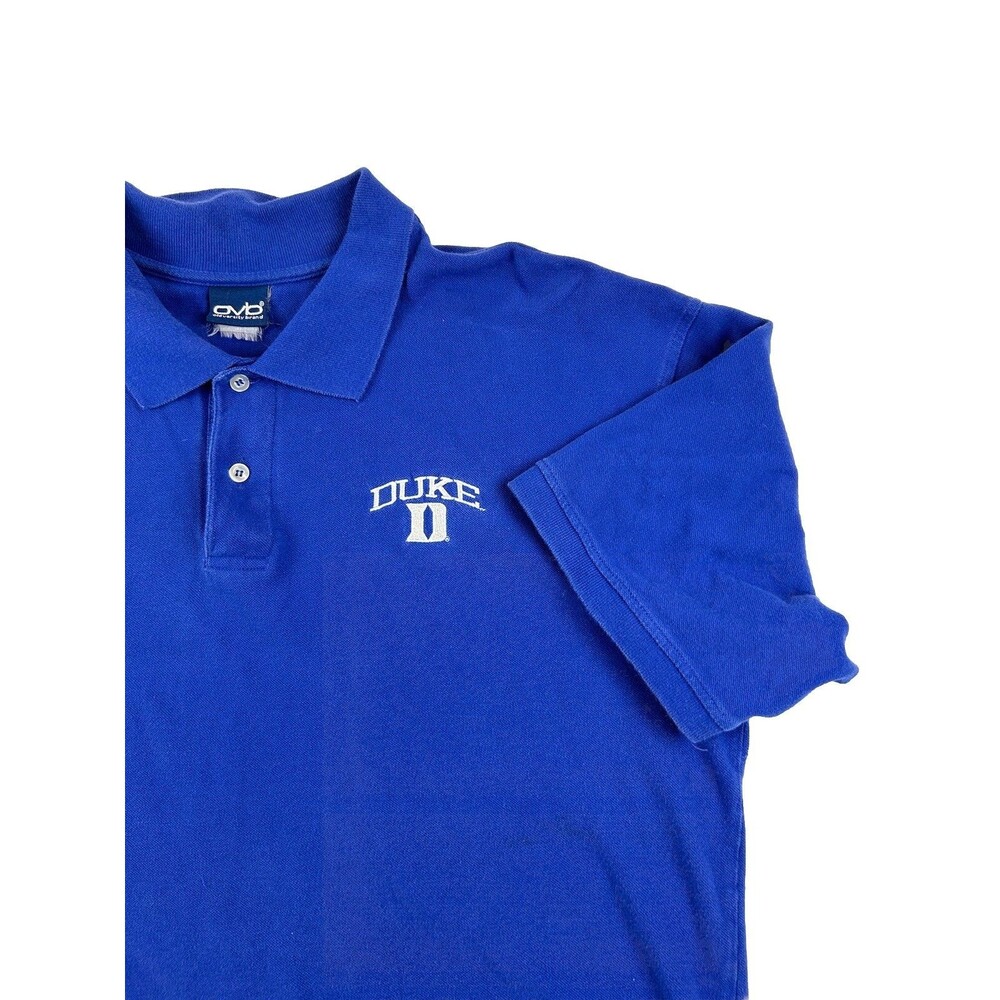 Vintage Duke University Polo Shirt Mens L Blue Old Varsity Brand 2 Button